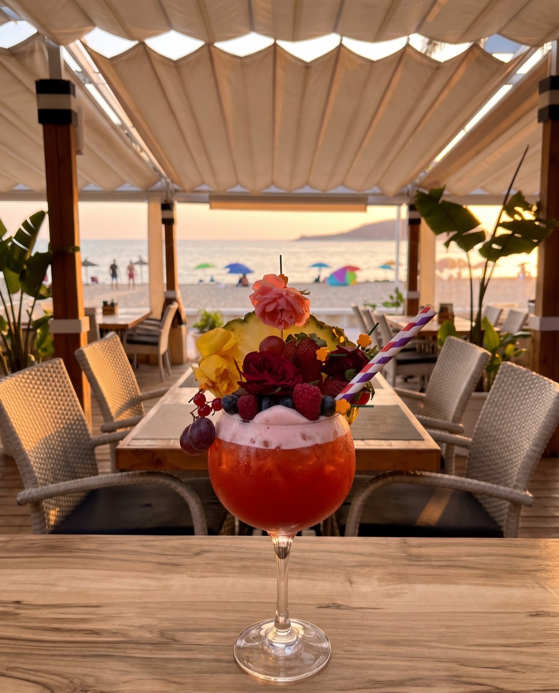 Terraza de Puerto Rico frente a la playa de Magaluf
